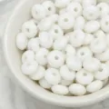 Perline distanziatrici abaco bianche perline sfuse per la produzione di gioielli bracciali fai da te. - Bianco