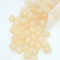 Perles en resine scintillantes ovoides en vrac pour la fabrication de bijoux DIY faits main. - 8x11mm / Beige
