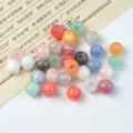 Gilded oval large-hole loose beads for DIY bracelets, hair ties, and jewelry accessories. - Random Mixed Colors