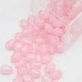 Perles ovales en résine pailletée rose pour accessoires de fabrication de bijoux. - 8x11mm / Rose