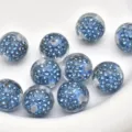 16mm Blue Rhinestone Pave Disco Ball Beads, Shamballa Beads for DIY Bracelet Necklace Jewelry Making - Blue