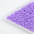 Purple glass seed beads detail, cylindrical loose craft beads for DIY handmade jewelry bracelets. - Light Purple