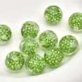 16mm Green Rhinestone Shamballa Beads Sparkly Crystal Ball Loose Beads for DIY Bracelets Crafts - Green