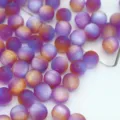 Perline tonde in resina satinata pittura a olio opaca colorata dettaglio primo piano accessori - 10 mm / dimensione del foro circa 1,8 mm / Astratto Viola