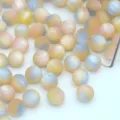Frosted resin round beads detail showing matte oil painting colorful DIY jewelry accessories. - Fleur de Lis