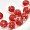 16mm perline di sfera di cristallo strass piene perline Shamballa sciolte per braccialetto fai da te - Rosso