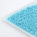 Light blue glass seed beads for DIY jewelry making, small barrel beads for handmade bracelets. - Sky Blue