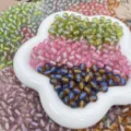 Perline in resina glitterate sfumate cielo stellato perline rotonde DIY braccialetto collana gioielli - 8mm / Multicolore