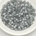 4mm gray cat eye glass beads round spacer beads for DIY jewelry making bracelets new - 4mm / Black