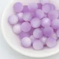 Perles rondes en verre cat eye mat violet pour fabrication de bijoux collier bracelet DIY - 8mm / Violet Clair Mat