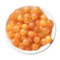 Perline sfuse rotonde in resina arancione occhio di gatto per accessori fai da te - 10mm (Foro circa 2mm) 10 Pz/Confezione / Giallo arancio