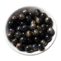 Resin sand gold cat eye round beads DIY handmade jewelry making accessories detail shot - Black