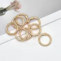 Metal spring rings gold o-rings round buckle snap hooks for bags keychains accessories. - 19.8mm / KC Gold
