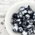 Retro acrylic marbled loose beads DIY round beads for bracelets, phone chains and jewelry making - 13. Ink Wash