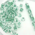 8mm Verde Glitter Resina Perle Barile DIY Braccialetto Perline Sciolte Accessori Artigianato - #9 Verde