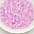 4mm brushed cat-eye glass beads pink round spacer beads for diy jewelry making bracelets - 4mm / Pink Purple