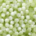 Lichtgroene kattenoog hars ronde kraal bulk voor DIY handgemaakte sieraden armbanden. - Lichtgroen
