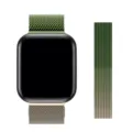 Gradient green stainless steel Milanese magnetic loop watch band for smart watch replacement - 38/40/41mm / Gradient Gold Green Milanese