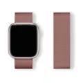 Milanese metal mesh watch band detail view, rose gold stainless steel magnetic loop design. - 38/40/41mm / Rose Pink Milanese