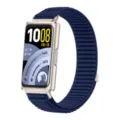 Correa de repuesto de nailon tejido para pulsera inteligente, elegante diseño alpino en azul oscuro. - 03# Azul azur