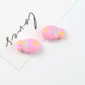 Acrylic painted small fish beads detail shot, colorful DIY jewelry accessories and bracelet materials. - 21.7*14mm / Pink