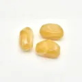 Irregular acrylic marbled stone simulation beads close-up for DIY jewelry accessories. - Turmeric