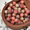 Perline sfuse in resina con gradiente spazzolato bicolore per accessori di gioielli fai da te. - 8mm / Nero rosso