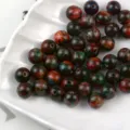New Chinese style starry oil painting resin round beads DIY handmade jewelry making accessories - Dark Red Marble