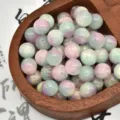 Colorful dual color brushed resin beads gradient DIY jewelry making craft accessories - Cyan and Purple