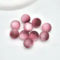 Primo piano di perline occhio di gatto rosa opaco glassato per accessori fai da te. - Rosa Scuro Opaco
