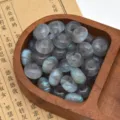 Starry glitter resin beads large hole abacus wheel beads DIY phone chain clothing bag accessories - Gray