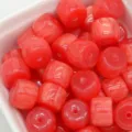 Red resin barrel beads, glazed DIY spacer beads for jewelry making and clothing buttons. - 8x10mm/Hole Size Approx. 1.6mm / Gilded - Bright Red