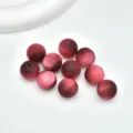 16mm perle di pietra occhio di gatto opaco smerigliato per bracciali DIY e catene - Rosso Scuro Opaco