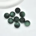 Perline opache a occhio di gatto 16mm, perle rotonde verde scuro per accessori fai da te. - Verde Scuro Opaco