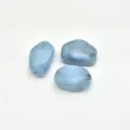 Blue marbled acrylic loose beads, irregular shape for handmade DIY jewelry accessories. - Grey Blue