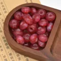 Starry glitter resin beads, large hole abacus wheel beads for DIY jewelry, phone chains and craft accessories. - Red