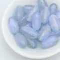 Perline ovali glitterate sirena 18mm brillanti per la creazione di gioielli fai da te. - Azzurro