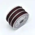 Dark brown jade cord detail view, nylon thread spool for DIY jewelry making and bracelet crafting. - 0.8mm (Approx. 10m) / Dark Brown