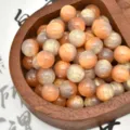 Two-color brushed tie-dye resin loose beads DIY bracelet phone chain jewelry accessories - Orange Gray