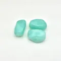 Light blue marbled acrylic loose beads for DIY handmade jewelry bracelets, gorgeous detail shot. - Cyan Blue