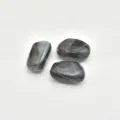 Close-up of irregular smoke patterned acrylic imitation stone loose beads for DIY jewelry making. - Transparent Black
