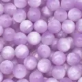 Perline tonde in resina viola occhi di gatto sfuse per creazione di gioielli fai da te 04 - 8mm/Foro 1.6mm / Viola