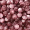 Pink cat eye resin loose beads for DIY jewelry making handmade bracelets crafts 8-16mm - Late Autumn Pink