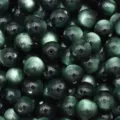 Green resin cat eye beads loose round beads for DIY handmade jewelry bracelets crafting 8-16mm - Dark Green