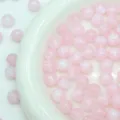 Cuentas redondas de resina de sirena rosa suministros de joyería DIY para pulseras. - 8mm / Rosa