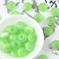 Green resin abacus beads large hole wheel beads DIY jewelry accessories for bracelet - Green