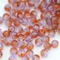 Perles en verre craquelé colorées pour la fabrication de bijoux artisanaux colliers. - 10 mm / Trou env. 2,0 mm, 50 pcs / Champagne