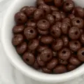 Dark brown abacus acrylic beads detail shot, perfect for DIY bracelets and necklaces making. - Coffee