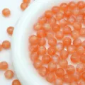 Orange mermaid resin round beads 6-16mm sparkly DIY charm bracelet jewelry making supplies - Orange