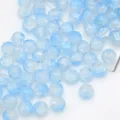 Perles de verre craquelées bleu clair perles rondes en vrac pour bracelet collier DIY - 10 mm / Trou env. 2,0 mm, 50 pcs / Bleu Glacial
